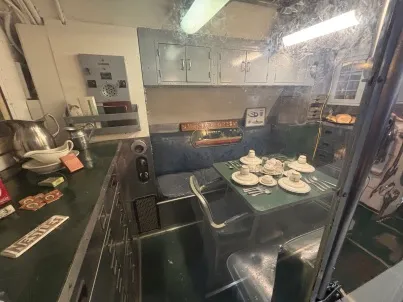 The officers' wardroom—it's their own dining/hangout room separate from enlisted men